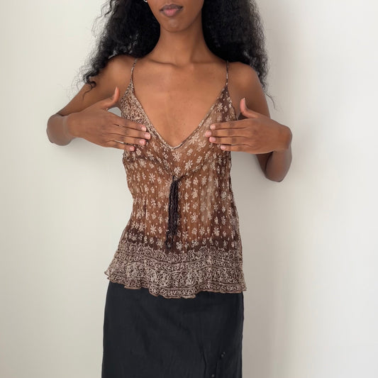 Silk Cami Top - Size S