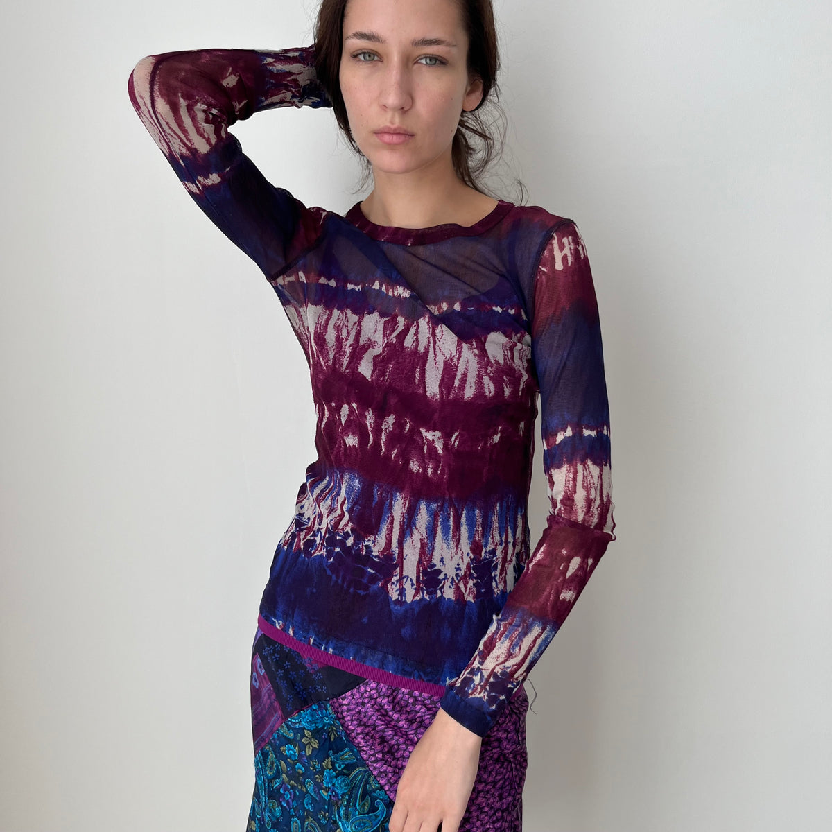 Mesh Long Sleeved Top - Size S