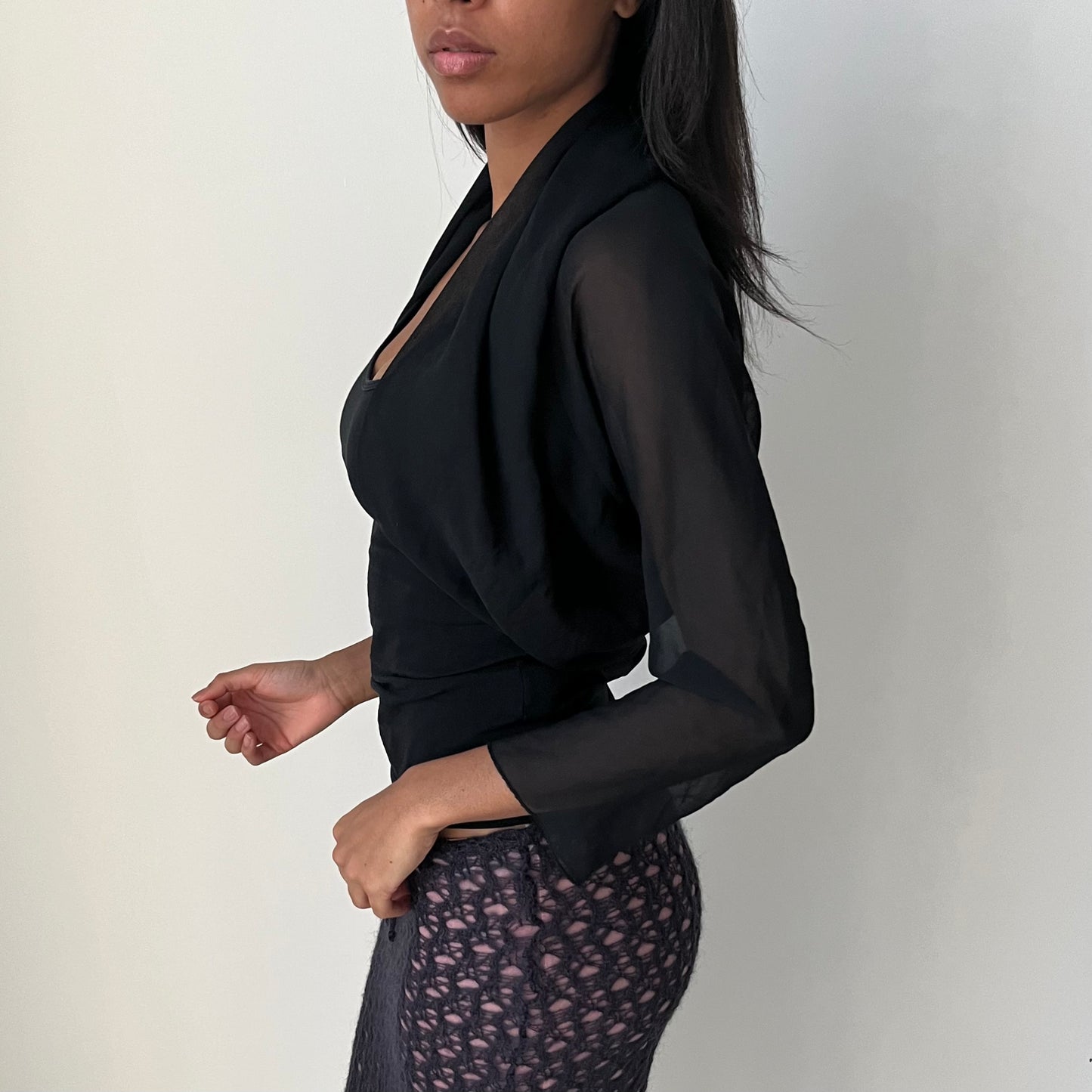 Mesh Sleeve Bolero - Size S