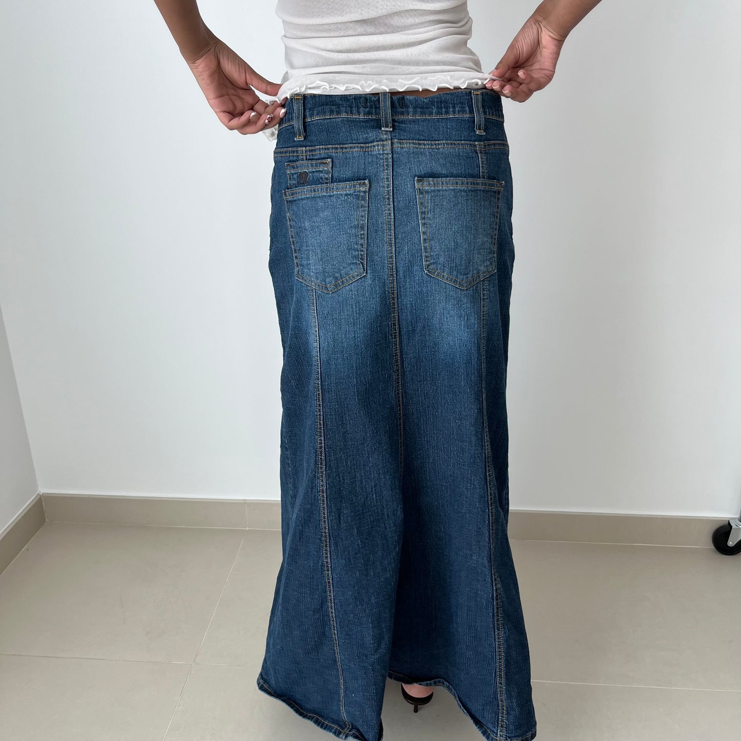 Maxi Denim Skirt - Size S