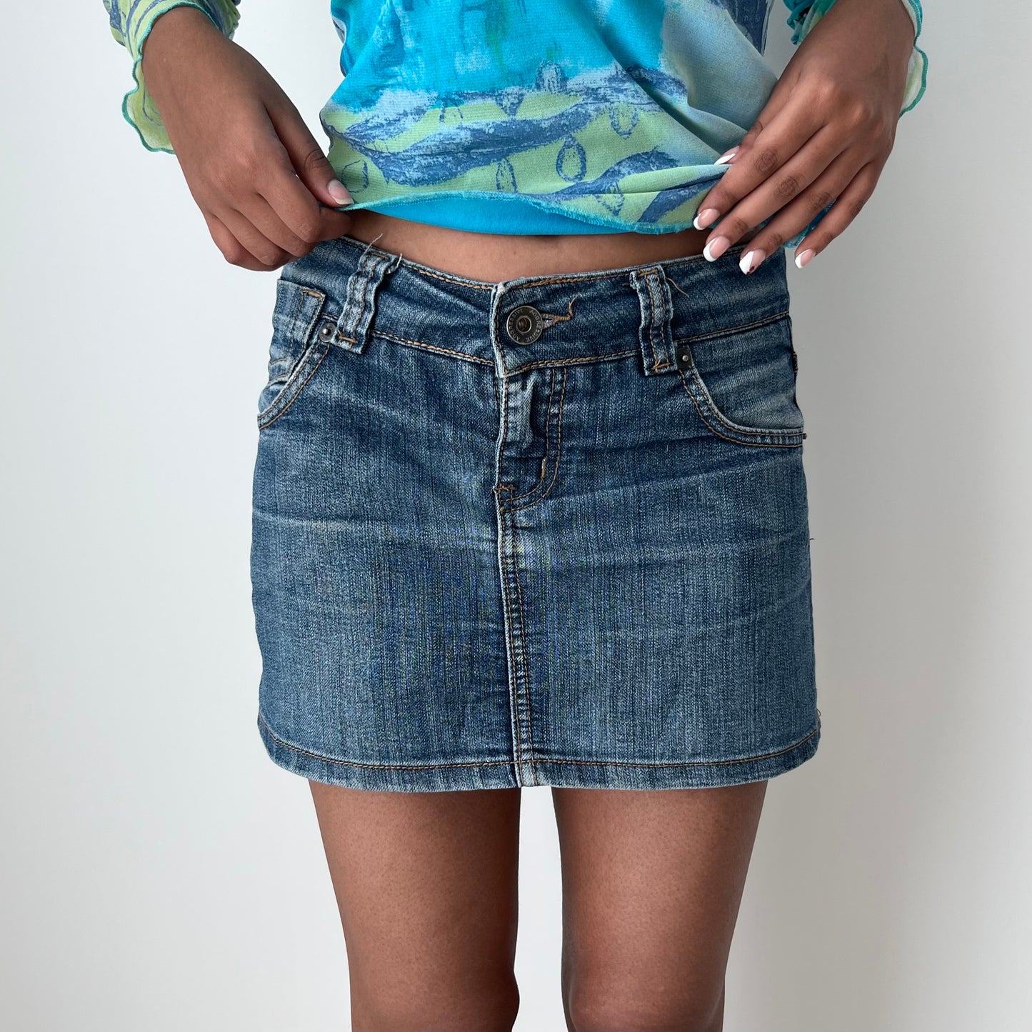 Mini Denim Skirt - Size XS