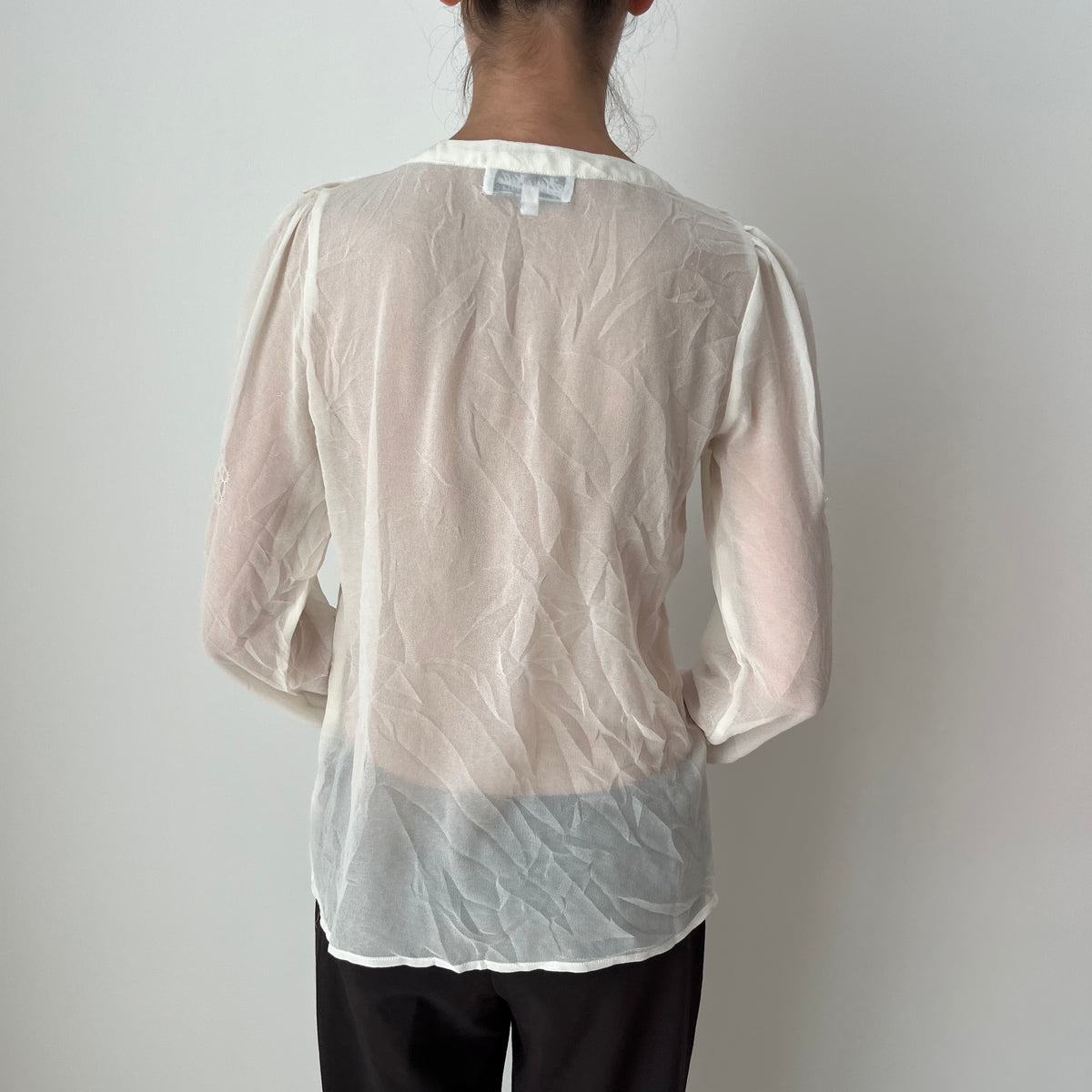 Long Sleeved Mesh Top - Size S