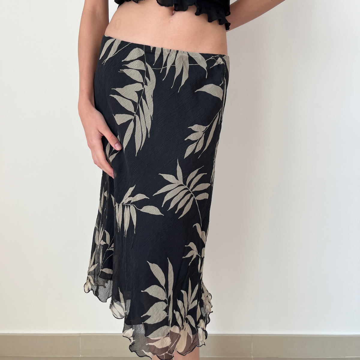 Silk Midi Skirt - Size S/M