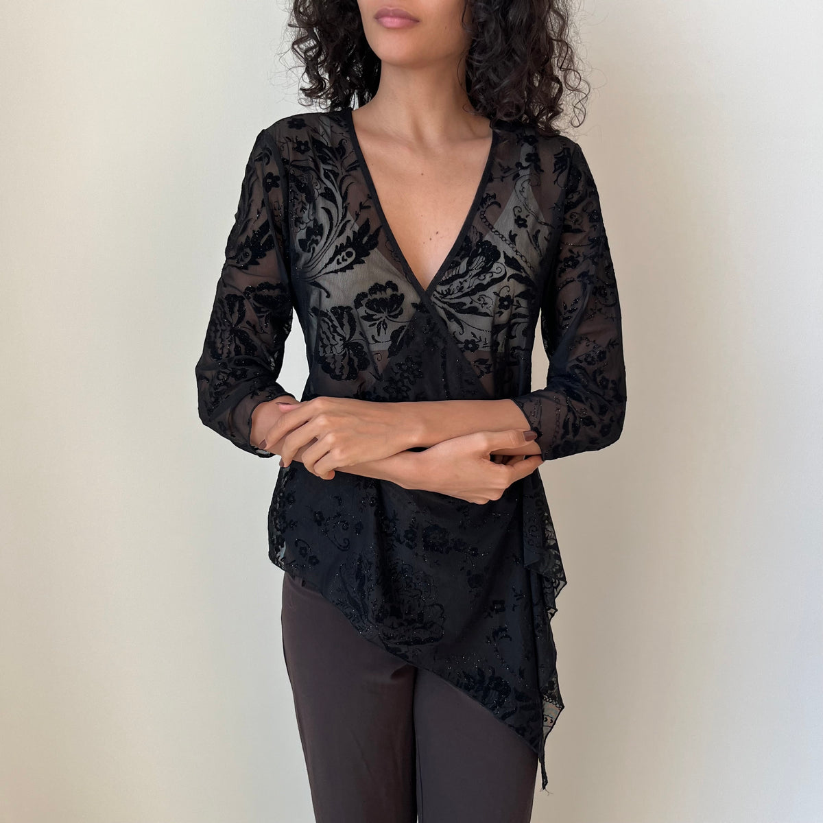 Cross Over Blouse - Size M