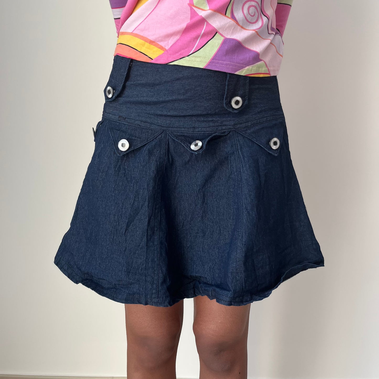 Denim Mini Skirt - Size XS