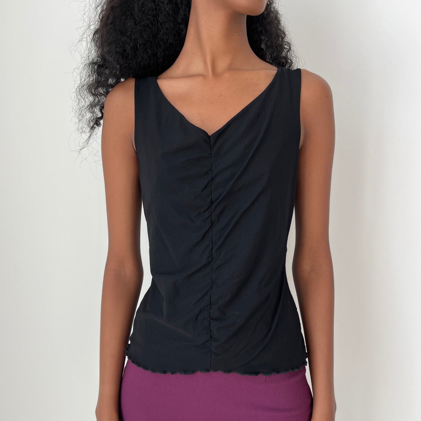 V Neck Mesh Top - Size M