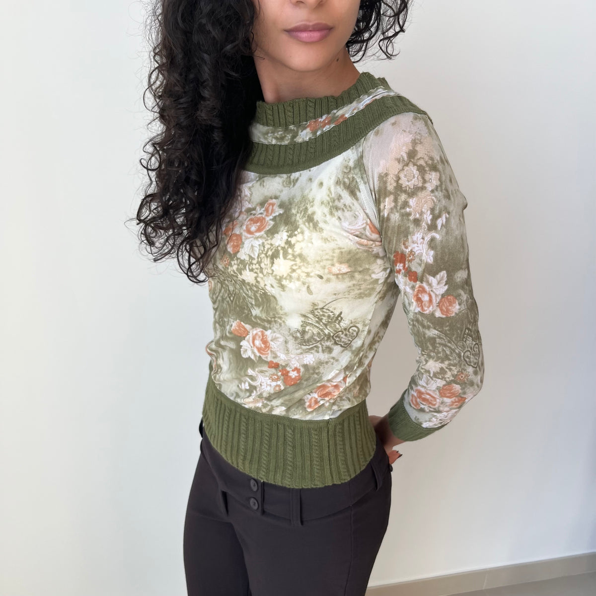 Mesh Knit Top - Size S