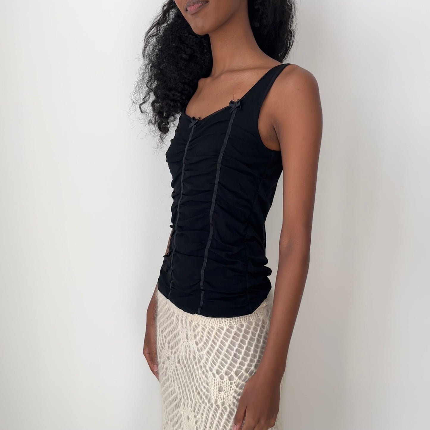 Mesh Panelled Top - Size M