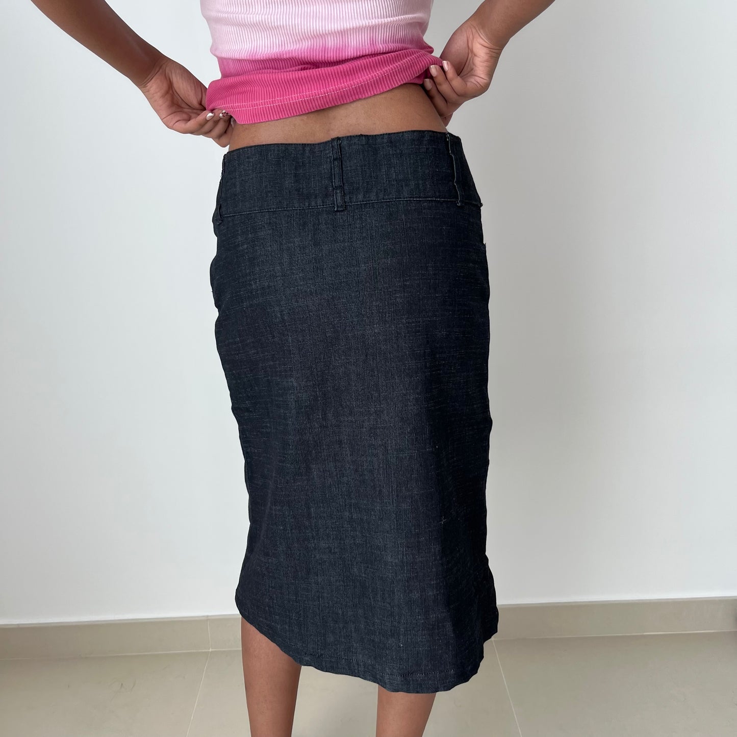 Midi Denim Skirt - Size S