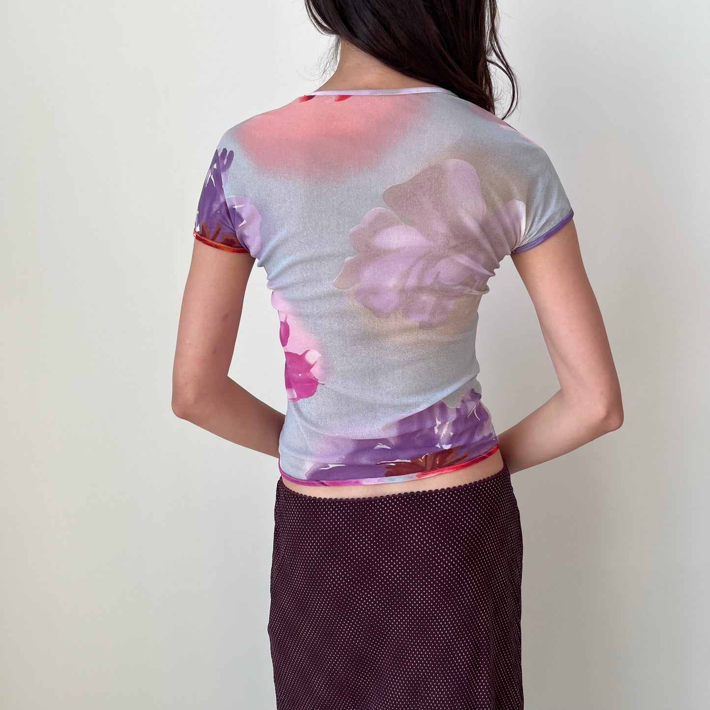 Mesh Short Sleeved Top - Size S