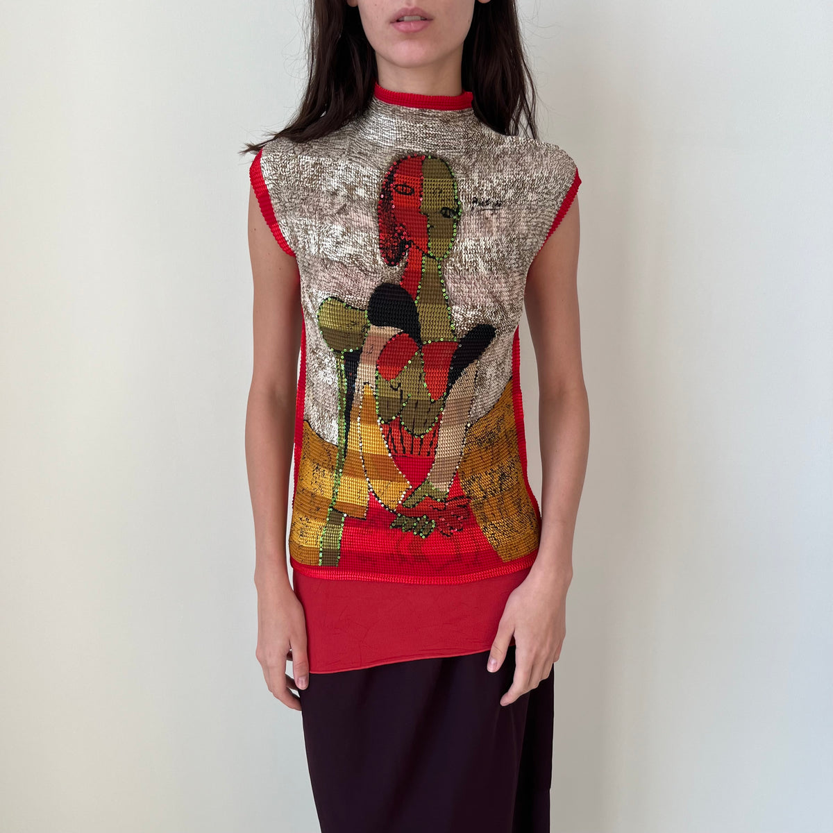 Textured Sleeveless Top - Size S/M