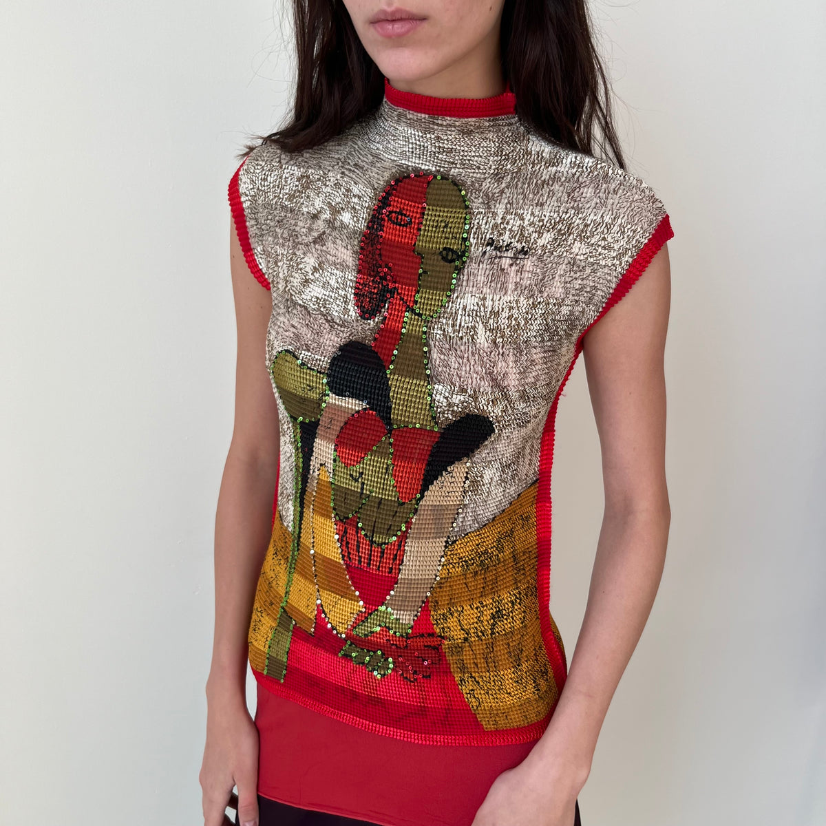 Textured Sleeveless Top - Size S/M